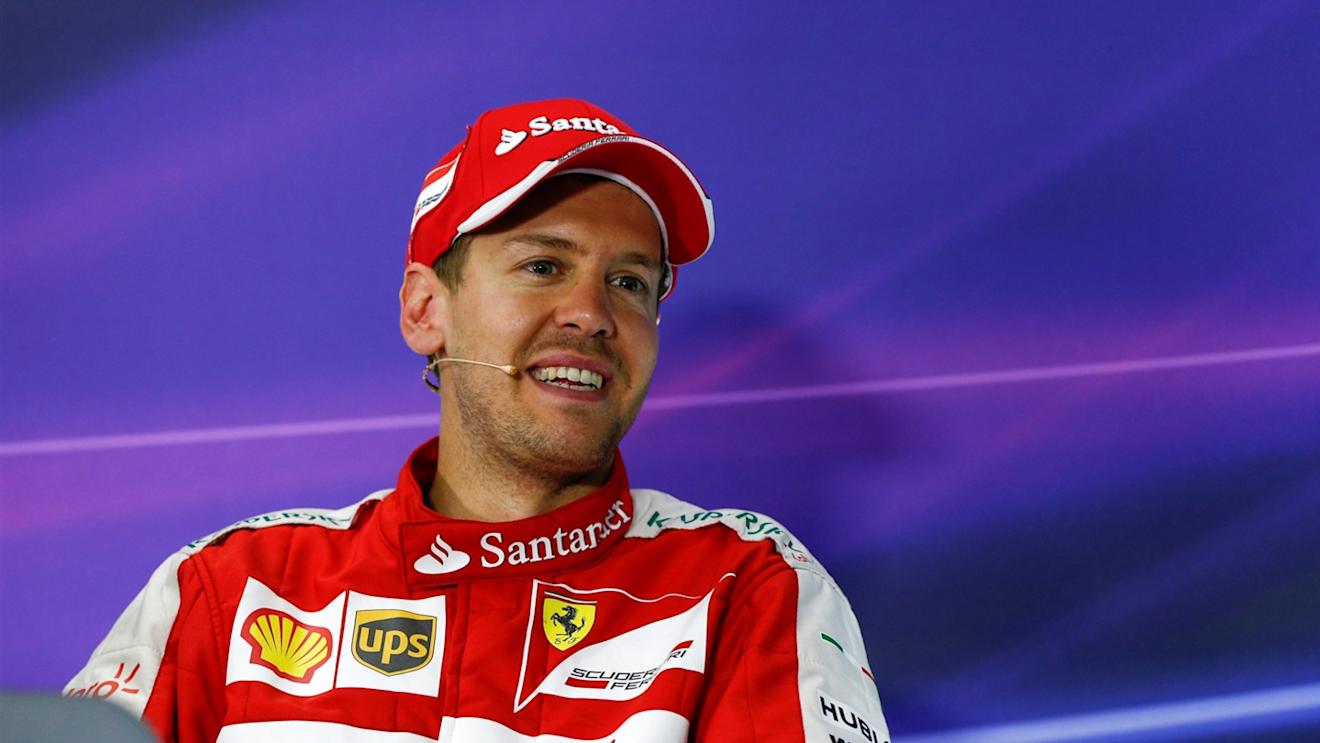 Sebastian Vettel (GER) Ferrari in the Press Conference at Formula One World Championship, Rd3, Chinese Grand Prix, Race, Shanghai, China, Sunday 12 April 2015. © Sutton Motorsport Images