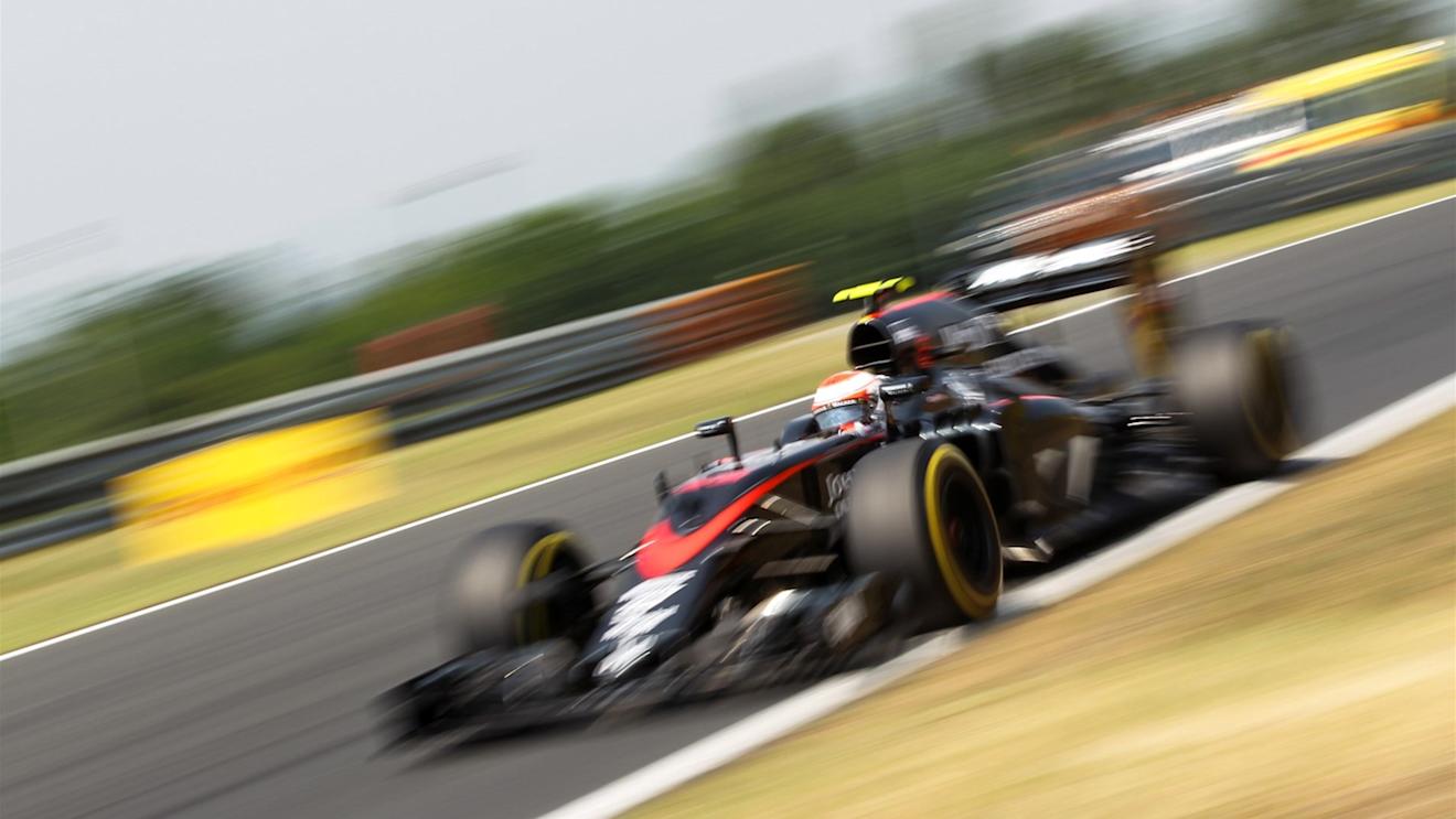 Jenson Button (GBR) McLaren MP4-30 at Formula One World Championship, Rd10, Hungarian Grand Prix, Qualifying, Hungaroring, Hungary, Saturday 25 July 2015. © Sutton Motorsport Images