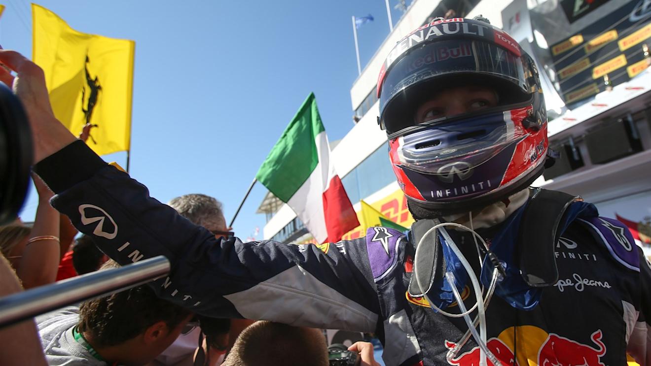 Daniil Kyvat (RUS) Red Bull Racing celebrates in parc ferme at Formula One World Championship, Rd10, Hungarian Grand Prix, Race, Hungaroring, Hungary, Sunday 26 July 2015. © Sutton Motorsport Images