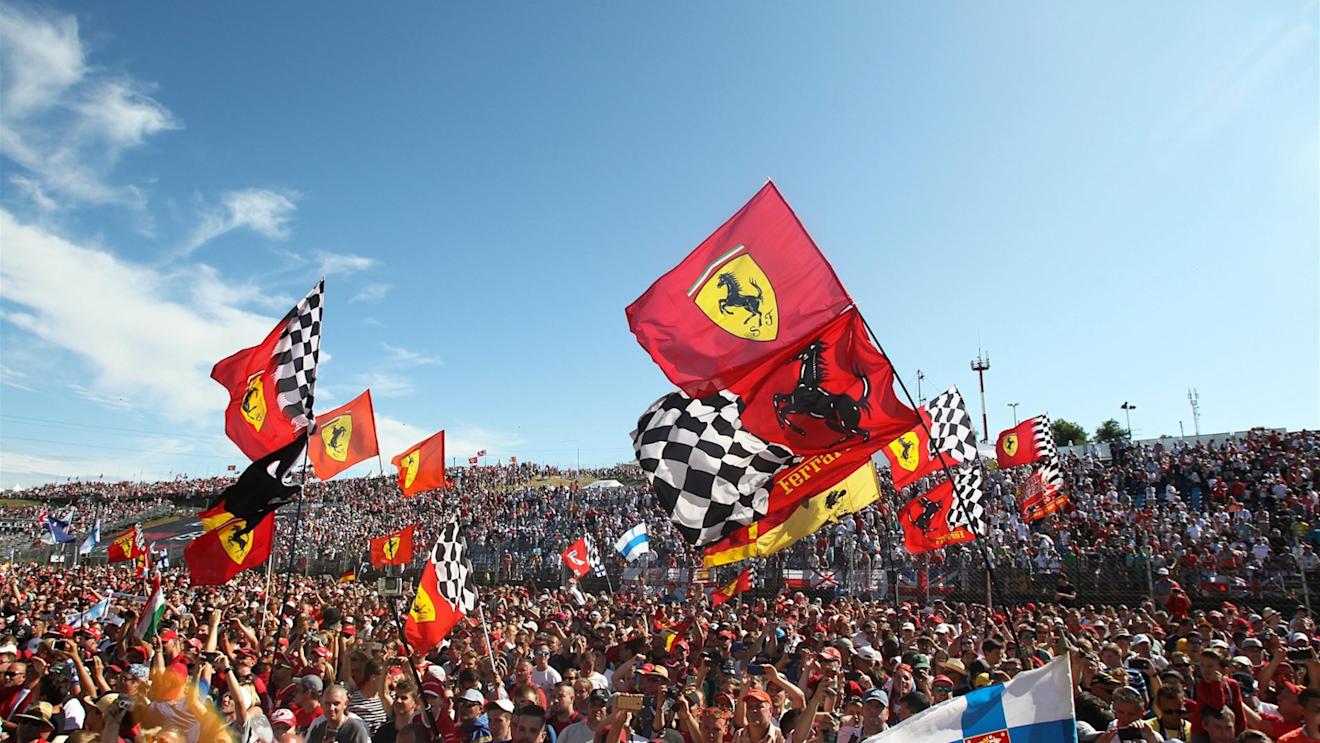 Ferrari Fans and Flags at Formula One World Championship, Rd10, Hungarian Grand Prix, Race, Hungaroring, Hungary, Sunday 26 July 2015. © Sutton Motorsport Images
