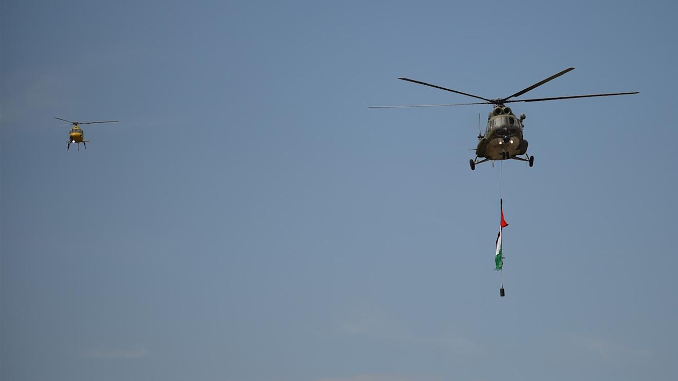 Helicopters at Formula One World Championship, Rd10, Hungarian Grand Prix, Race, Hungaroring, Hungary, Sunday 26 July 2015. © Sutton Motorsport Images