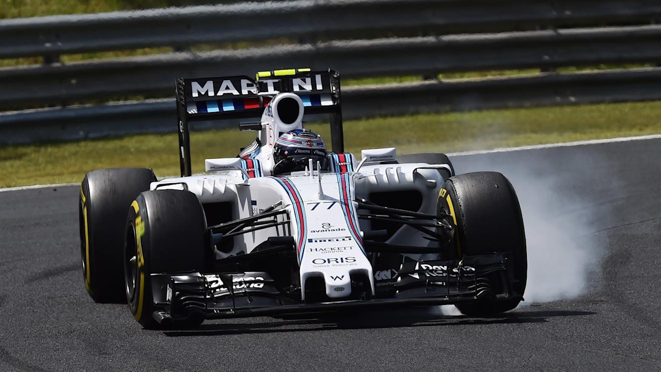 Valtteri Bottas (FIN) Williams FW37 locks up at Formula One World Championship, Rd10, Hungarian Grand Prix, Race, Hungaroring, Hungary, Sunday 26 July 2015. © Sutton Motorsport Images