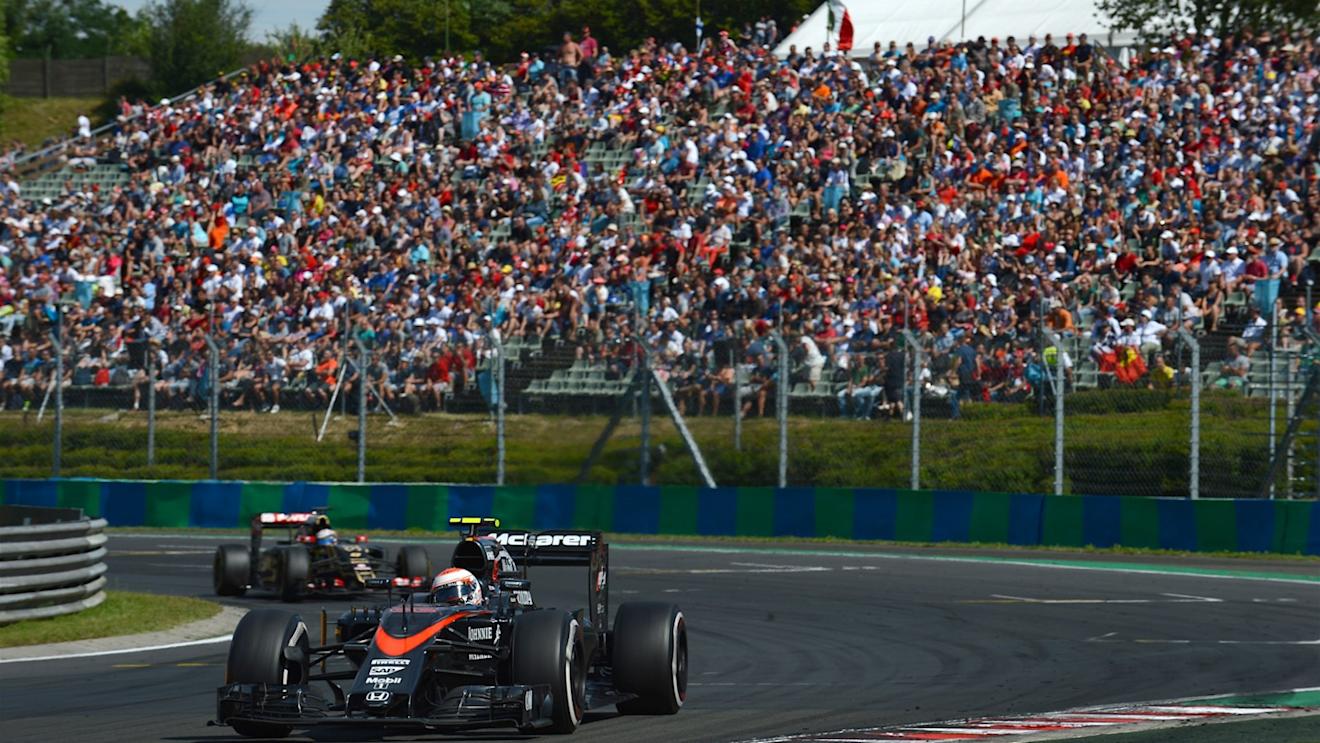 Jenson Button (GBR) McLaren MP4-30 at Formula One World Championship, Rd10, Hungarian Grand Prix, Race, Hungaroring, Hungary, Sunday 26 July 2015. © Sutton Motorsport Images