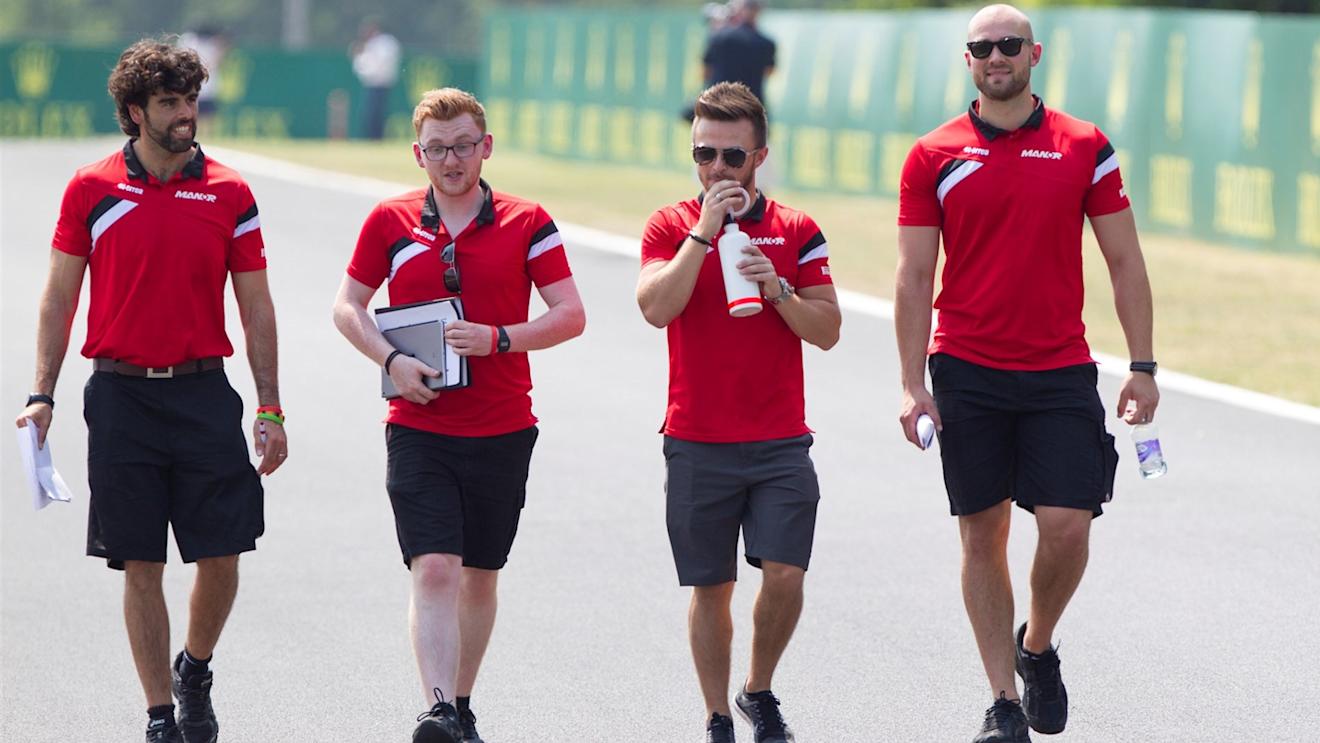 Will Stevens (GBR) Marussia walks the track at Formula One World Championship, Rd10, Hungarian Grand Prix, Preparations, Hungaroring, Hungary, Thursday 23 July 2015. © Sutton Motorsport Images