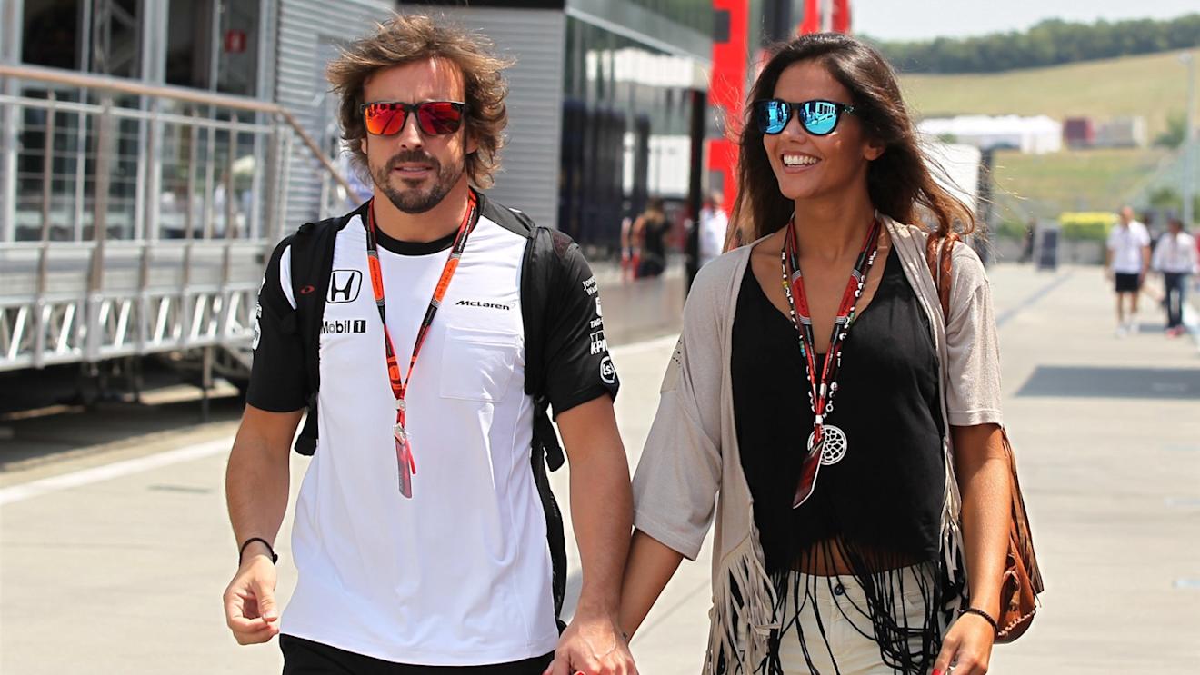 Fernando Alonso (ESP) McLaren and his girlfriend Lara Alvarez (ESP) at Formula One World Championship, Rd10, Hungarian Grand Prix, Preparations, Hungaroring, Hungary, Thursday 23 July 2015. © Sutton Motorsport Images