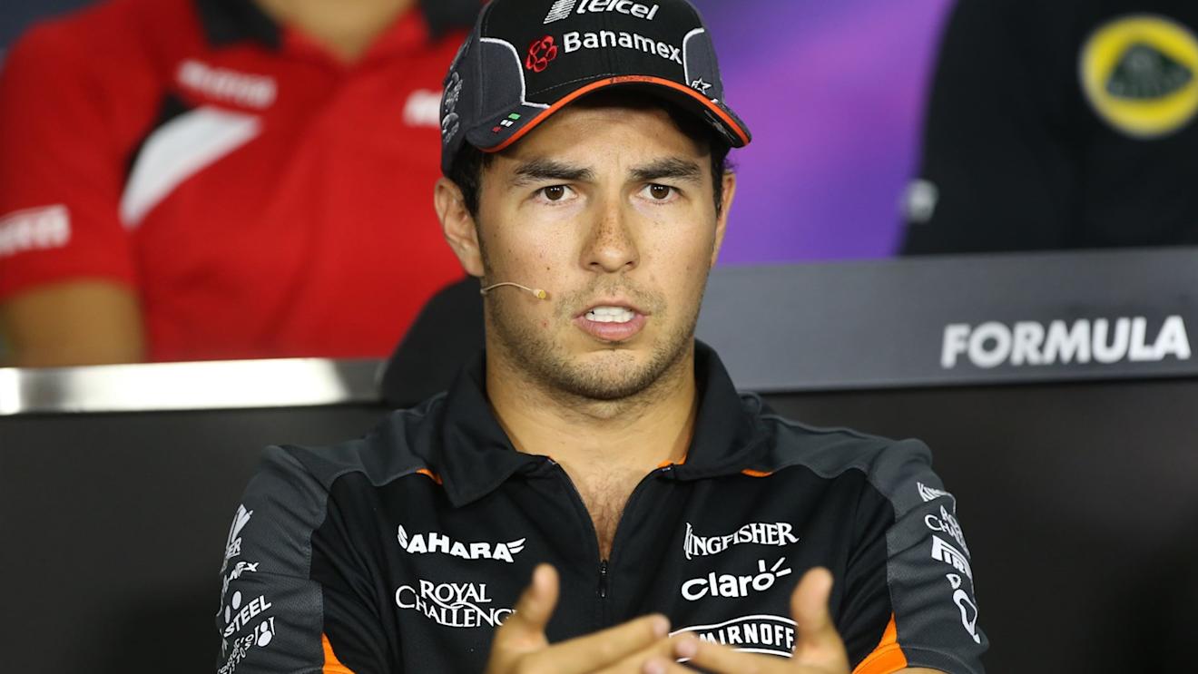 Sergio Perez (MEX) Force India in the press conference at Formula One World Championship, Rd10, Hungarian Grand Prix, Preparations, Hungaroring, Hungary, Thursday 23 July 2015. © Sutton Motorsport Images