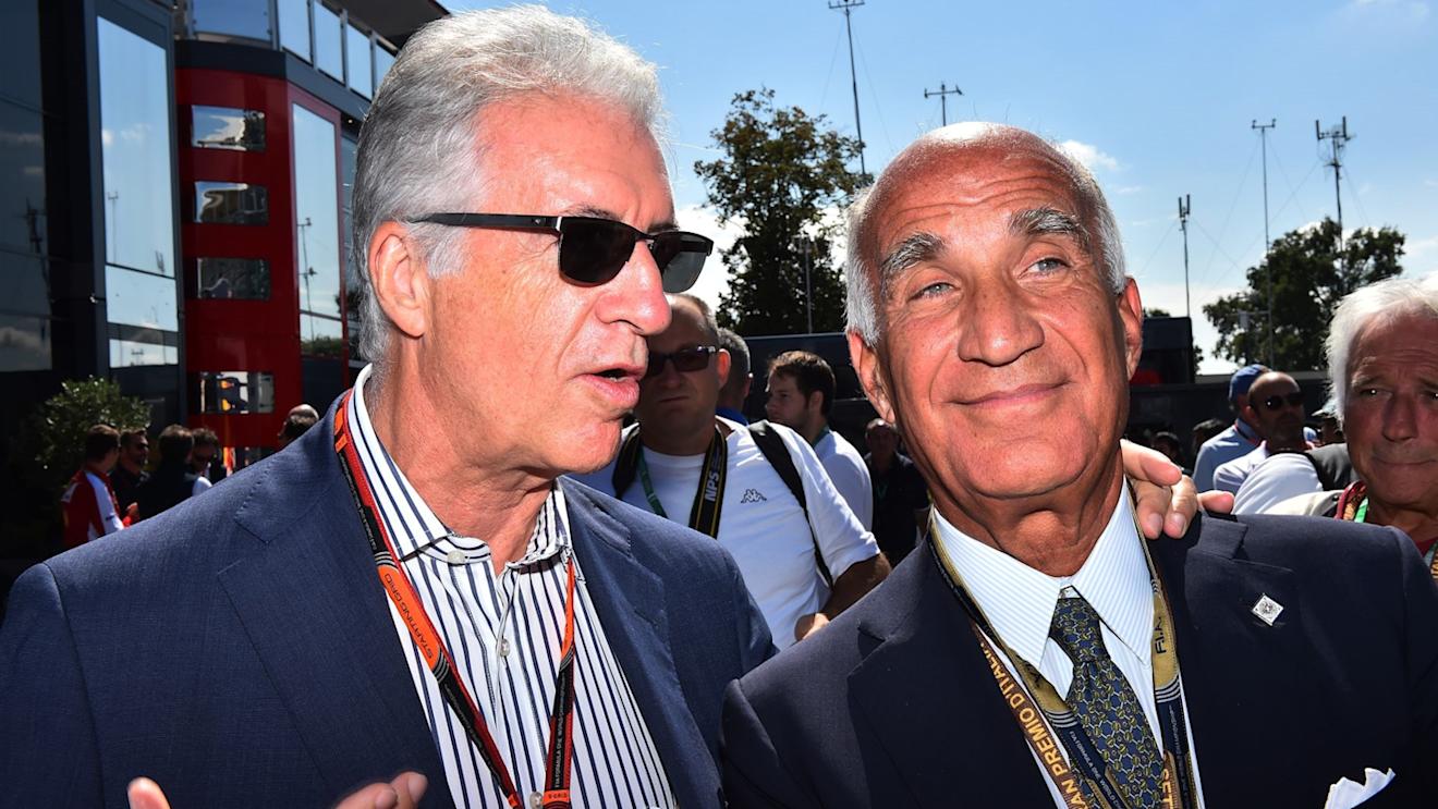 Piero Lardi Ferrari (ITA) Ferrari Vice President and Angelo Sticchi Damiani (ITA) President Italy CAI Motorsport Federation at Formula One World Championship, Rd12, Italian Grand Prix, Qualifying, Monza, Italy, Saturday 5  September 2015. © Sutton Motorsport Images