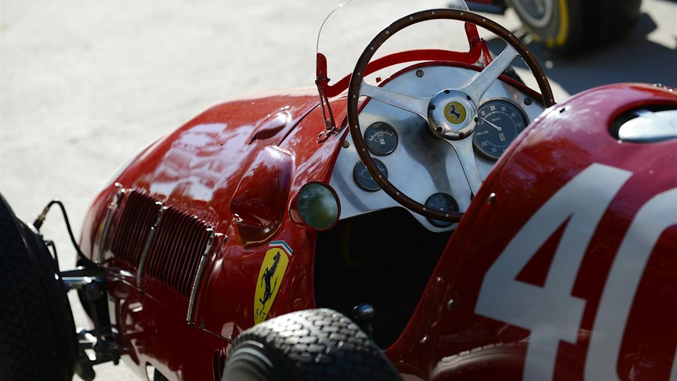 Shell announce new innovation partnership with Ferrari on the Monza banking with F1 car and Ferrari 166 F2 car at Formula One World Championship, Rd12, Italian Grand Prix, Qualifying, Monza, Italy, Saturday 5  September 2015. © Sutton Motorsport Images