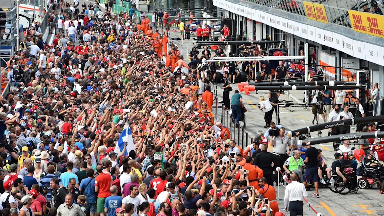 Fans in pit lane at Formula One World Championship, Rd12, Italian Grand Prix, Preparations, Monza, Italy, Thursday 3 September 2015. © Sutton Motorsport Images