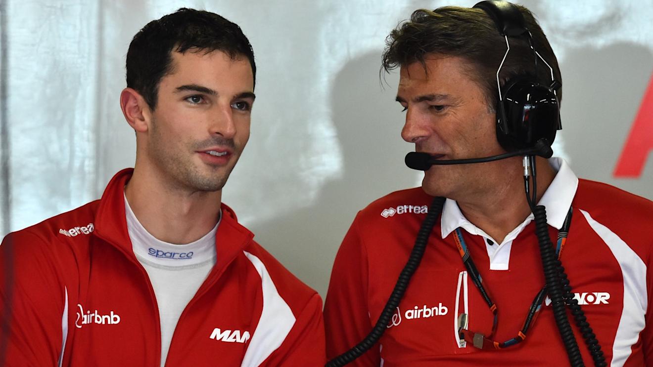Alexander Rossi (USA) Marussia and Graeme Lowdon (GBR) Chief Executive Officer Marussia at Formula One World Championship, Rd14, Japanese Grand Prix, Practice, Suzuka, Japan, Friday 25 September 2015. © Sutton Motorsport Images