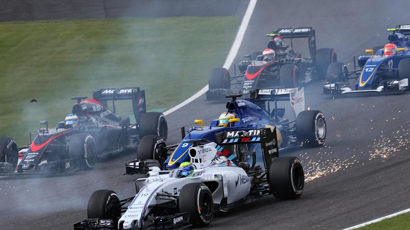Felipe Massa (BRA) Williams FW37 at the start of the race at Formula One World Championship, Rd14, Japanese Grand Prix, Race, Suzuka, Japan, Sunday 27 September 2015. © Sutton Motorsport Images