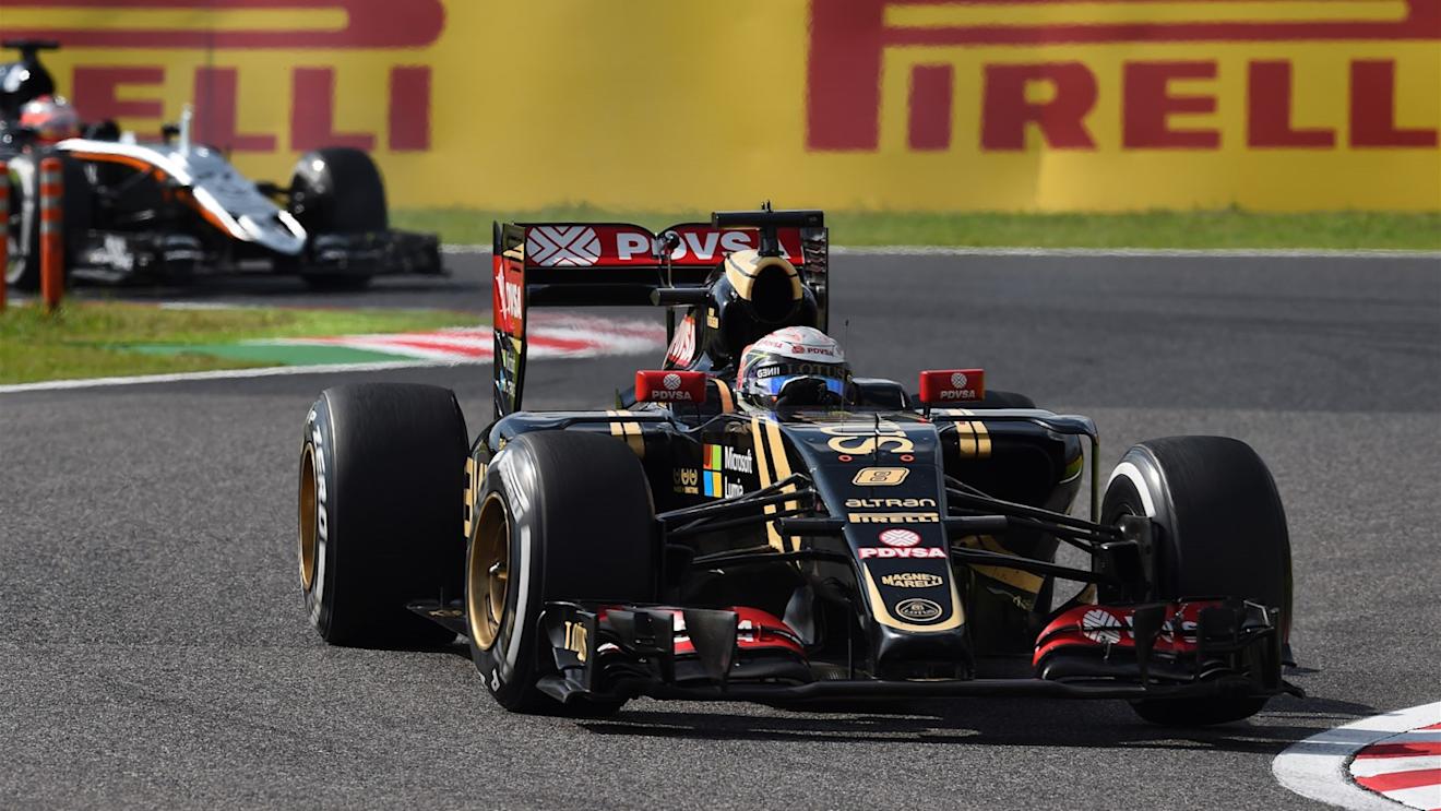 Romain Grosjean (FRA) Lotus E23 Hybrid at Formula One World Championship, Rd14, Japanese Grand Prix, Race, Suzuka, Japan, Sunday 27 September 2015. © Sutton Motorsport Images