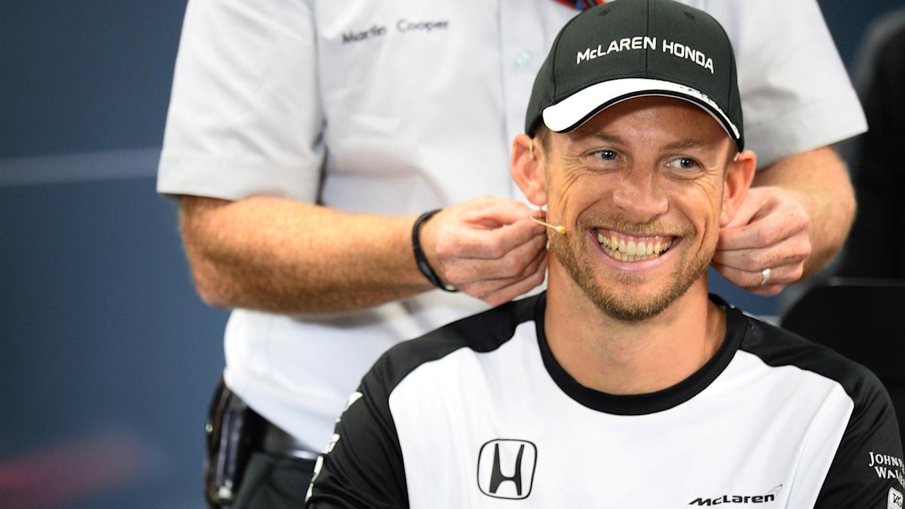Jenson Button (GBR) McLaren in the press conference at Formula One World Championship, Rd14, Japanese Grand Prix, Preparations, Suzuka, Japan, Thursday 24 September 2015. © Sutton Motorsport Images