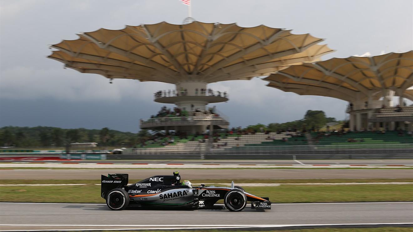 Sergio Perez (MEX) Force India VJM08 at Formula One World Championship, Rd2, Malaysian Grand Prix, Qualifying, Sepang, Malaysia, Saturday 28  March 2015. © Sutton Motorsport Images