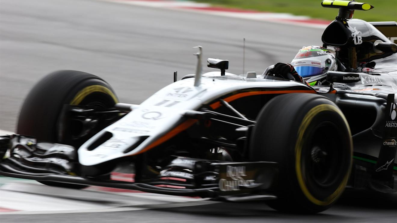 Sergio Perez (MEX) Force India VJM08 at Formula One World Championship, Rd17, Mexican Grand Prix, Practice, Circuit Hermanos Rodriguez, Mexico City, Mexico, Friday 30 October 2015. © Sutton Motorsport Images