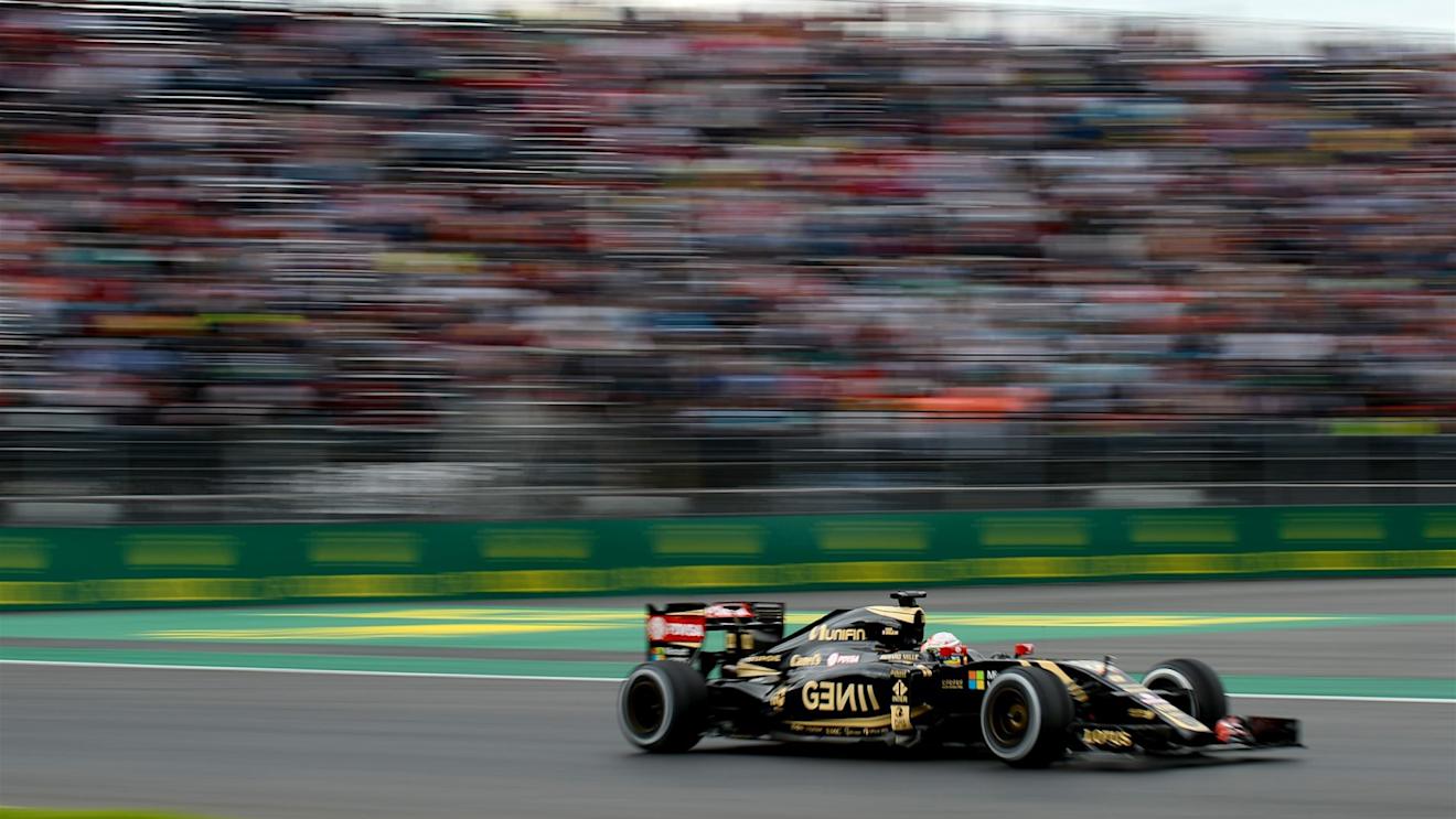 Romain Grosjean (FRA) Lotus E23 Hybrid at Formula One World Championship, Rd17, Mexican Grand Prix, Practice, Circuit Hermanos Rodriguez, Mexico City, Mexico, Friday 30 October 2015. © Sutton Motorsport Images