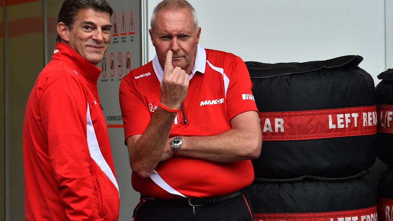 Graeme Lowdon (GBR) Chief Executive Officer Marussia and John Booth (GBR) Manor GP Principal at Formula One World Championship, Rd17, Mexican Grand Prix, Practice, Circuit Hermanos Rodriguez, Mexico City, Mexico, Friday 30 October 2015. © Sutton Motorsport Images
