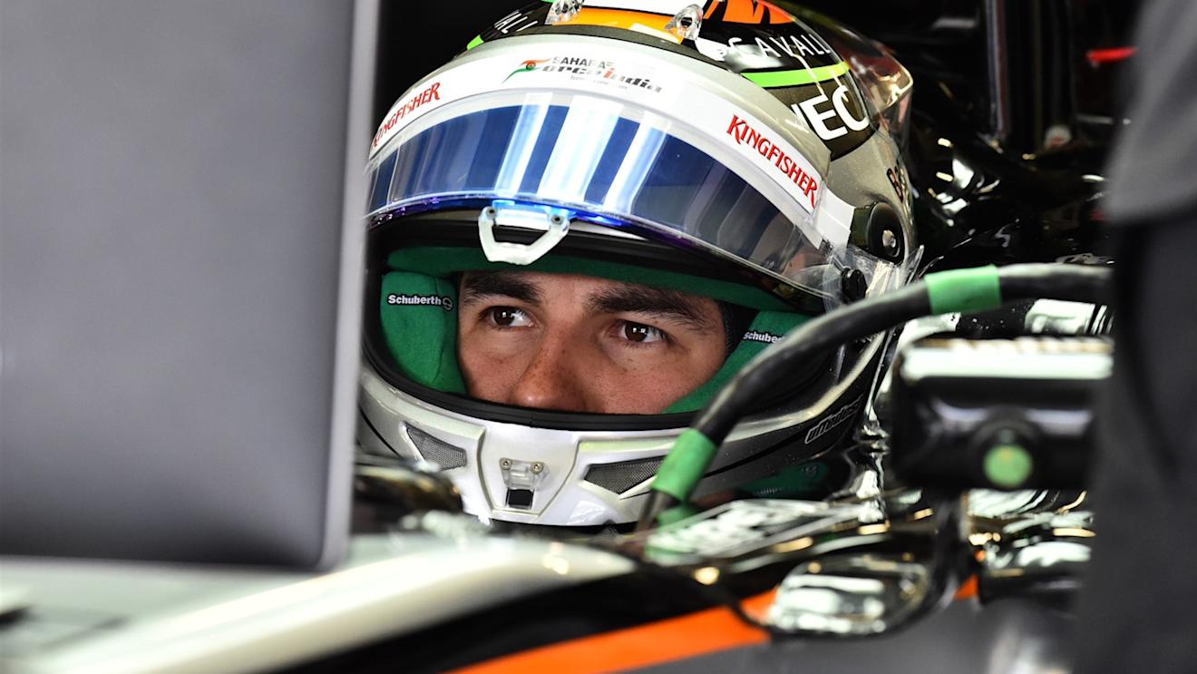 Sergio Perez (MEX) Force India VJM08 at Formula One World Championship, Rd17, Mexican Grand Prix, Practice, Circuit Hermanos Rodriguez, Mexico City, Mexico, Friday 30 October 2015. © Sutton Motorsport Images