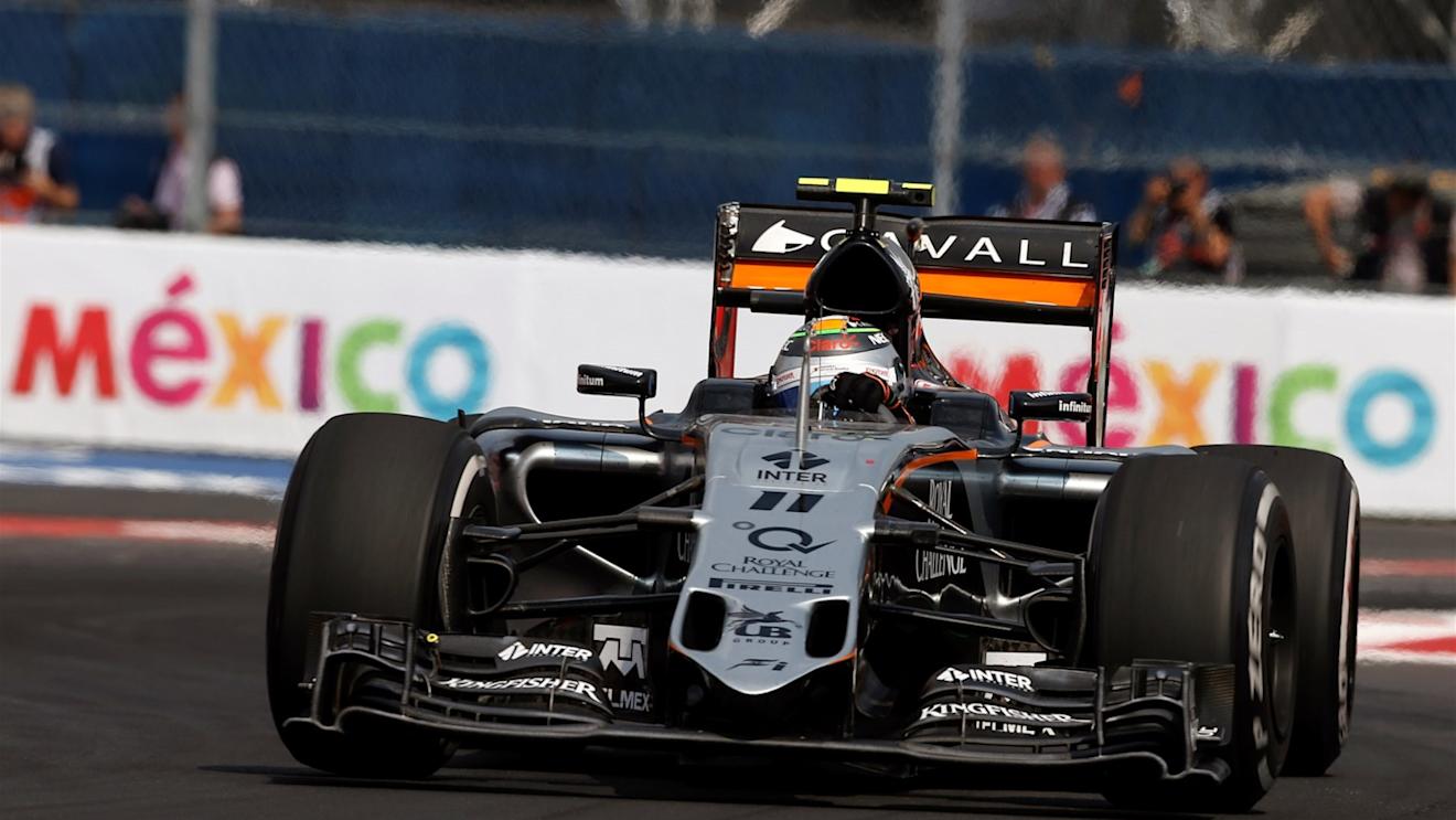 Sergio Perez (MEX) Force India VJM08 at Formula One World Championship, Rd17, Mexican Grand Prix, Race, Circuit Hermanos Rodriguez, Mexico City, Mexico, Sunday 1  November 2015. © Sutton Motorsport Images