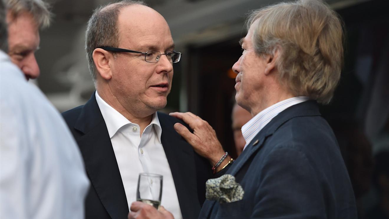HSH Prince Albert of Monaco (MON). and Neuschwansteiner Ambassador H.R.H. Prince Leopold of Bavaria at Formula One World Championship, Rd6, Monaco Grand Prix, Monte-Carlo, Monaco, Friday 22 May 2015. © Sutton Motorsport Images