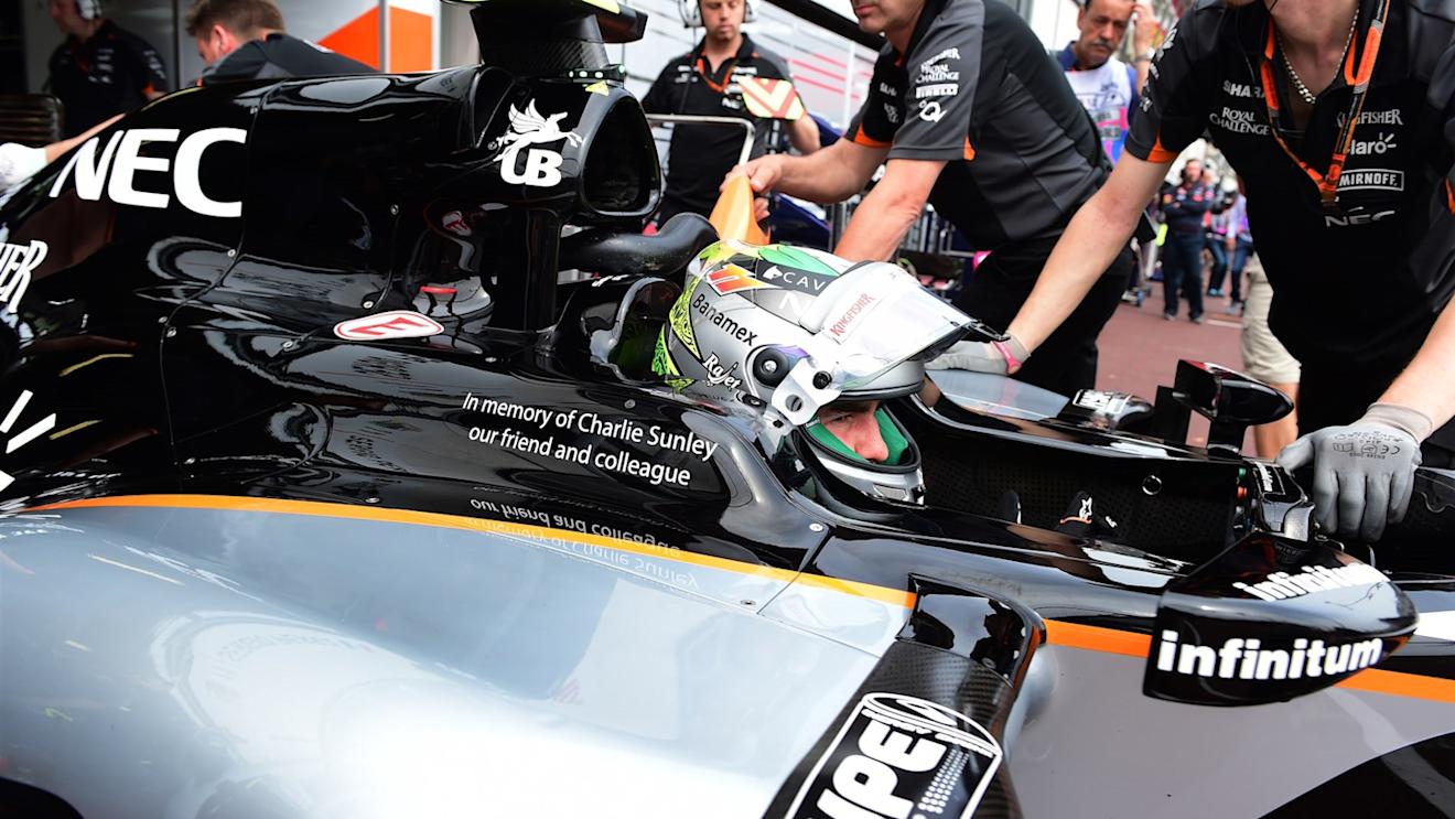Sergio Perez (MEX) Force India VJM08 at Formula One World Championship, Rd6, Monaco Grand Prix Qualifying, Monte-Carlo, Monaco, Saturday 23 May 2015. © Sutton Motorsport Images
