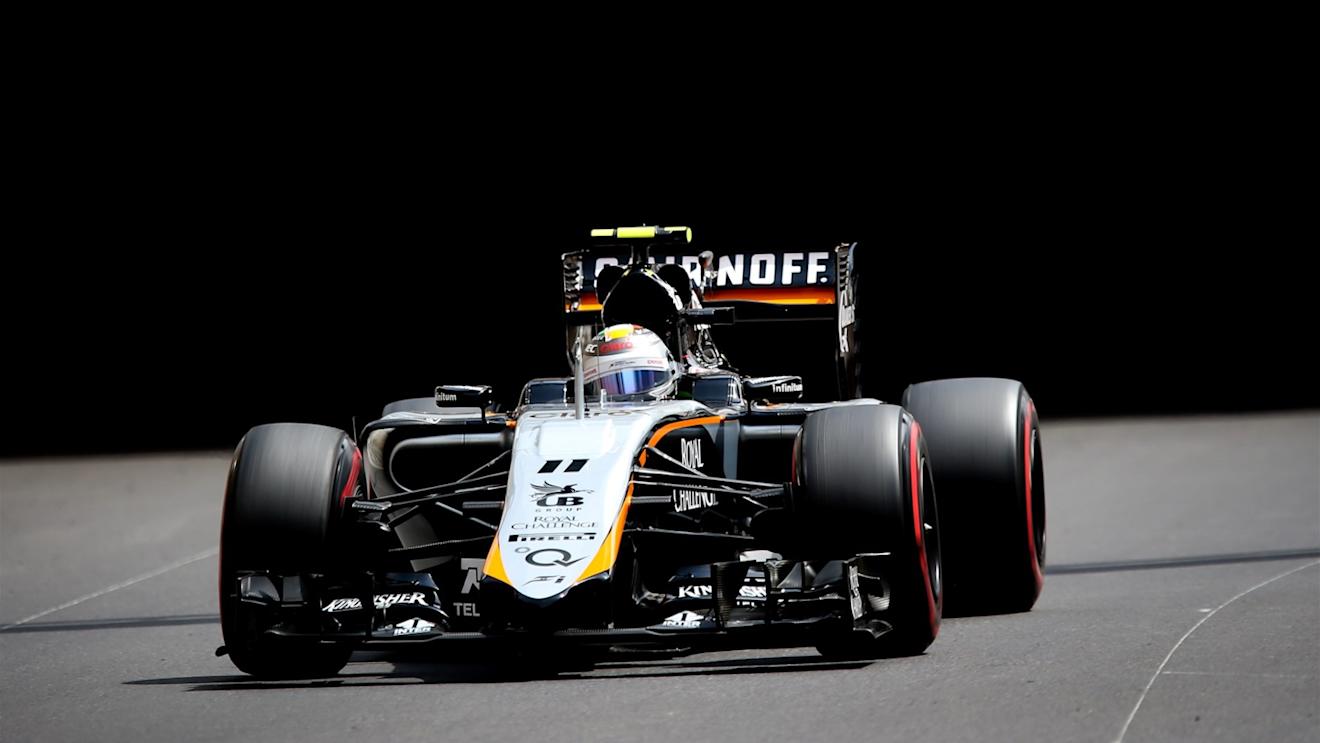 Sergio Perez (MEX) Force India VJM08 at Formula One World Championship, Rd6, Monaco Grand Prix Qualifying, Monte-Carlo, Monaco, Saturday 23 May 2015. © Sutton Motorsport Images