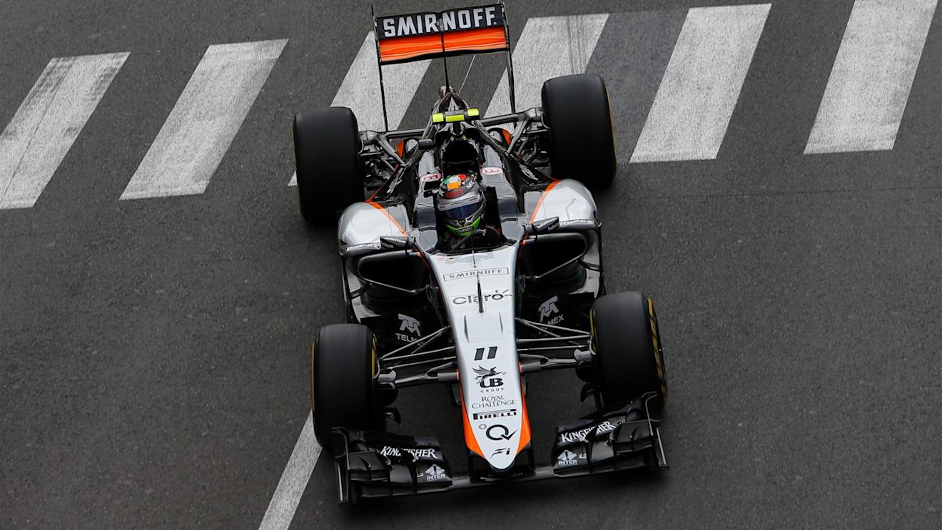 Sergio Perez (MEX) Force India VJM08 at Formula One World Championship, Rd6, Monaco Grand Prix Practice, Monte-Carlo, Monaco, Thursday 21  May 2015. © Sutton Motorsport Images