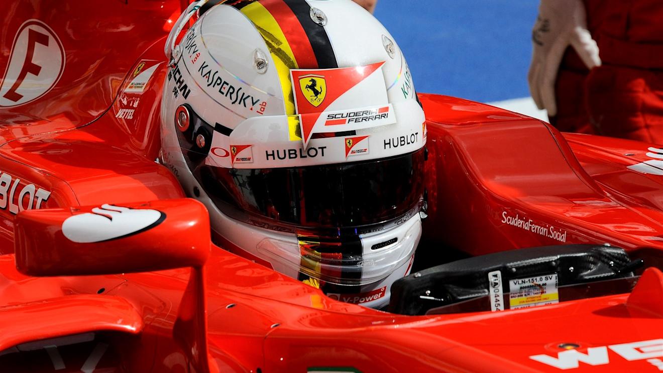 Sebastian Vettel (GER) Ferrari SF15-T at Formula One World Championship, Rd15, Russian Grand Prix, Practice, Sochi Autodrom, Sochi, Krasnodar Krai, Russia, Friday 9 October 2015. © Sutton Motorsport Images