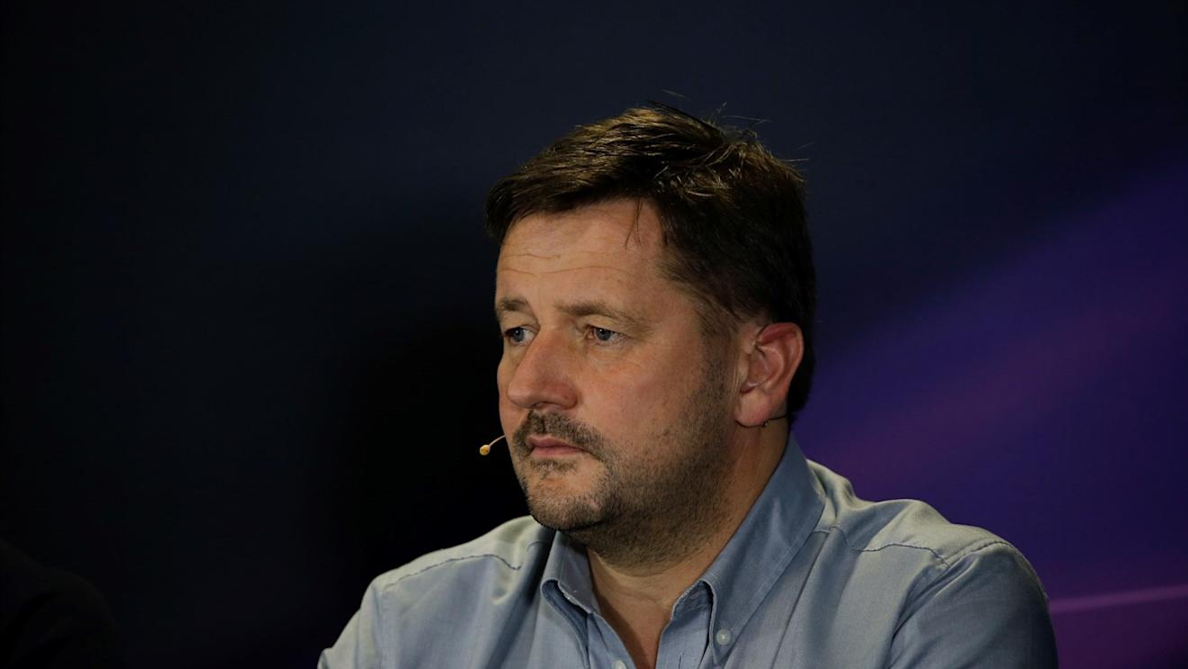 Paul Hembery (GBR) Pirelli Motorsport Director in the press conference at Formula One World Championship, Rd15, Russian Grand Prix, Practice, Sochi Autodrom, Sochi, Krasnodar Krai, Russia, Friday 9 October 2015. © Sutton Motorsport Images