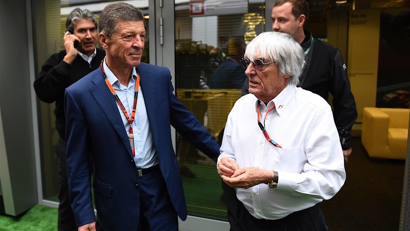 Dmitry Kozak (RUS) Deputy Prime Minister of the Russian Federation and Bernie Ecclestone (GBR) CEO Formula One Group (FOM) at Formula One World Championship, Rd15, Russian Grand Prix, Practice, Sochi Autodrom, Sochi, Krasnodar Krai, Russia, Friday 9 October 2015. © Sutton Motorsport Images