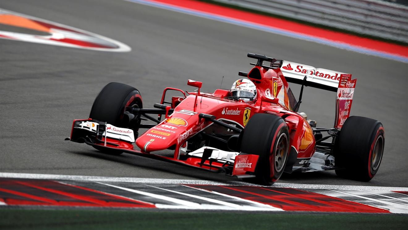 Sebastian Vettel (GER) Ferrari SF15-T at Formula One World Championship, Rd15, Russian Grand Prix, Qualifying, Sochi Autodrom, Sochi, Krasnodar Krai, Russia, Saturday 10 October 2015. © Sutton Motorsport Images