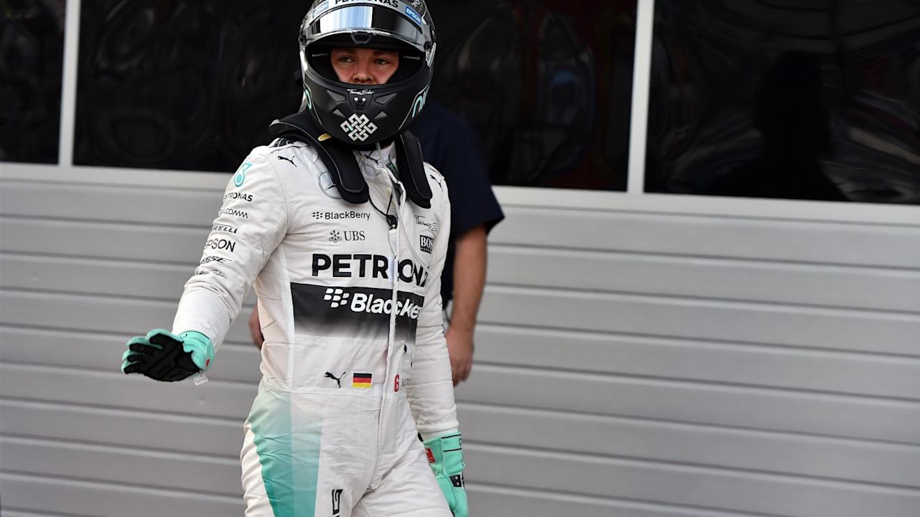 Pole sitter Nico Rosberg (GER) Mercedes AMG F1 celebrates in parc ferme at Formula One World Championship, Rd15, Russian Grand Prix, Qualifying, Sochi Autodrom, Sochi, Krasnodar Krai, Russia, Saturday 10 October 2015. © Sutton Motorsport Images