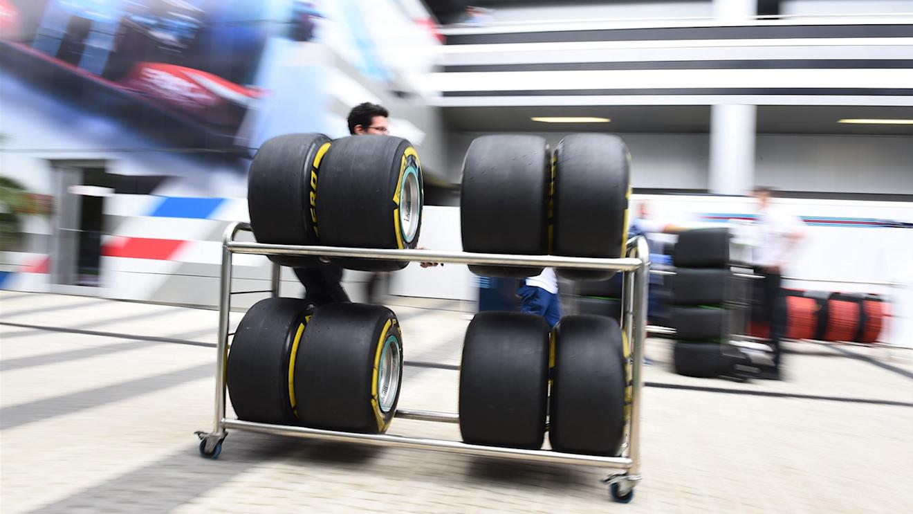 Pirelli tyres at Formula One World Championship, Rd15, Russian Grand Prix, Qualifying, Sochi Autodrom, Sochi, Krasnodar Krai, Russia, Saturday 10 October 2015. © Sutton Motorsport Images