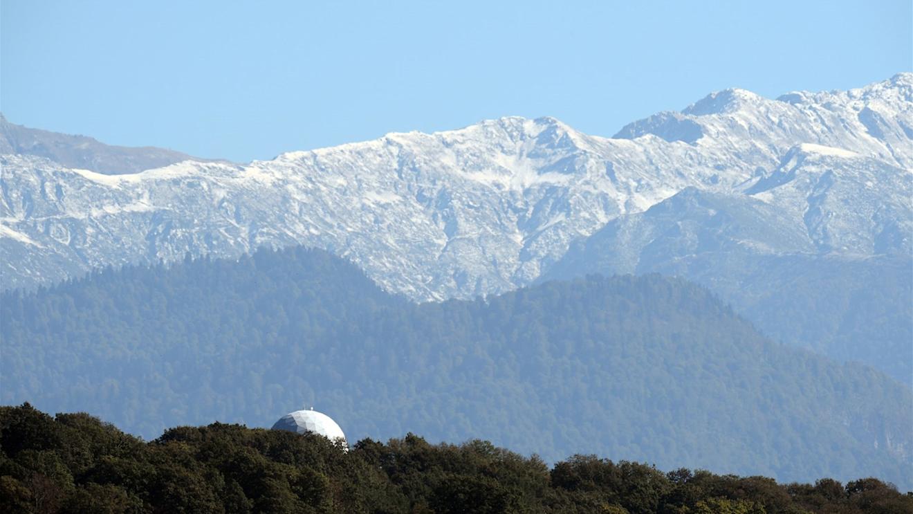 Mountains / scenic view at Formula One World Championship, Rd15, Russian Grand Prix, Race, Sochi Autodrom, Sochi, Krasnodar Krai, Russia, Sunday 11 October 2015. © Sutton Motorsport Images