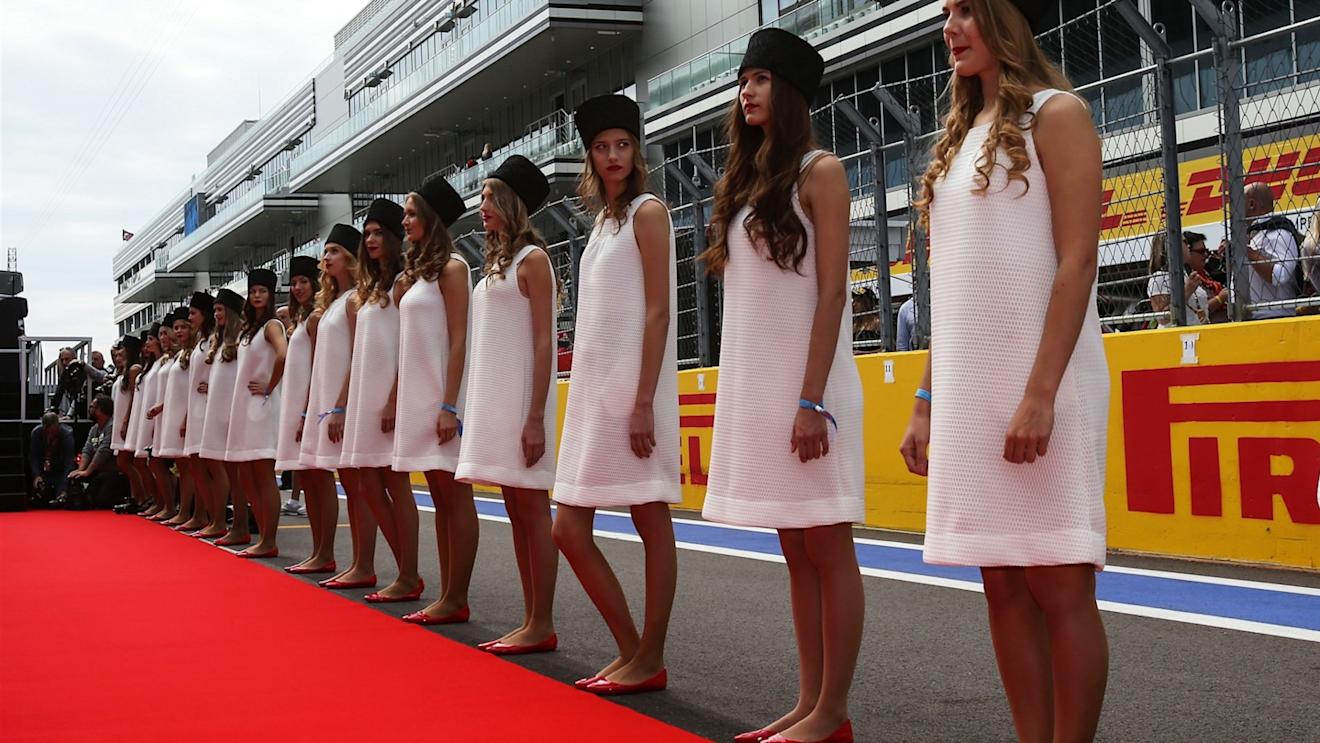 Grid Girls Formula One World Championship, Rd15, Russian Grand Prix, Race, Sochi Autodrom, Sochi, Krasnodar Krai, Russia, Sunday 11 October 2015. © Sutton Motorsport Images