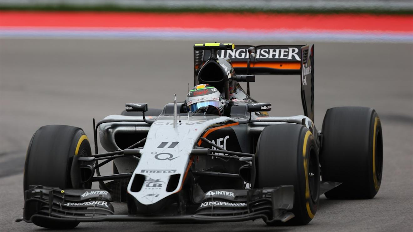 Sergio Perez (MEX) Force India VJM08 at Formula One World Championship, Rd15, Russian Grand Prix, Race, Sochi Autodrom, Sochi, Krasnodar Krai, Russia, Sunday 11 October 2015. © Sutton Motorsport Images
