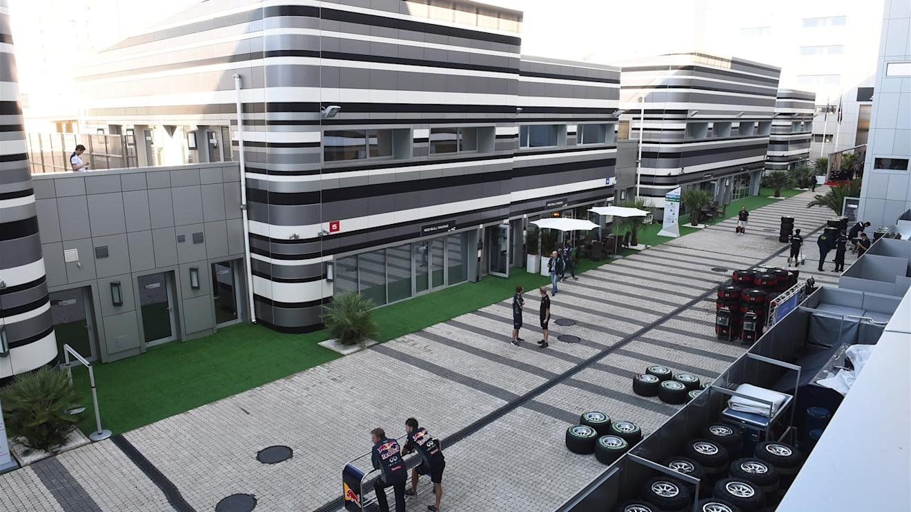 Paddock at Formula One World Championship, Rd15, Russian Grand Prix, Preparations, Sochi Autodrom, Sochi, Krasnodar Krai, Russia, Thursday 8 October 2015. © Sutton Motorsport Images