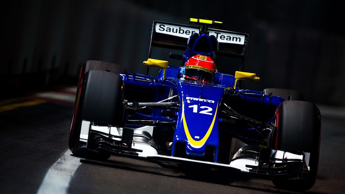 Felipe Nasr (BRA) Sauber C34 at Formula One World Championship, Rd13, Singapore Grand Prix, Practice, Marina Bay Street Circuit, Singapore, Friday 18 September 2015. © Sutton Motorsport Images
