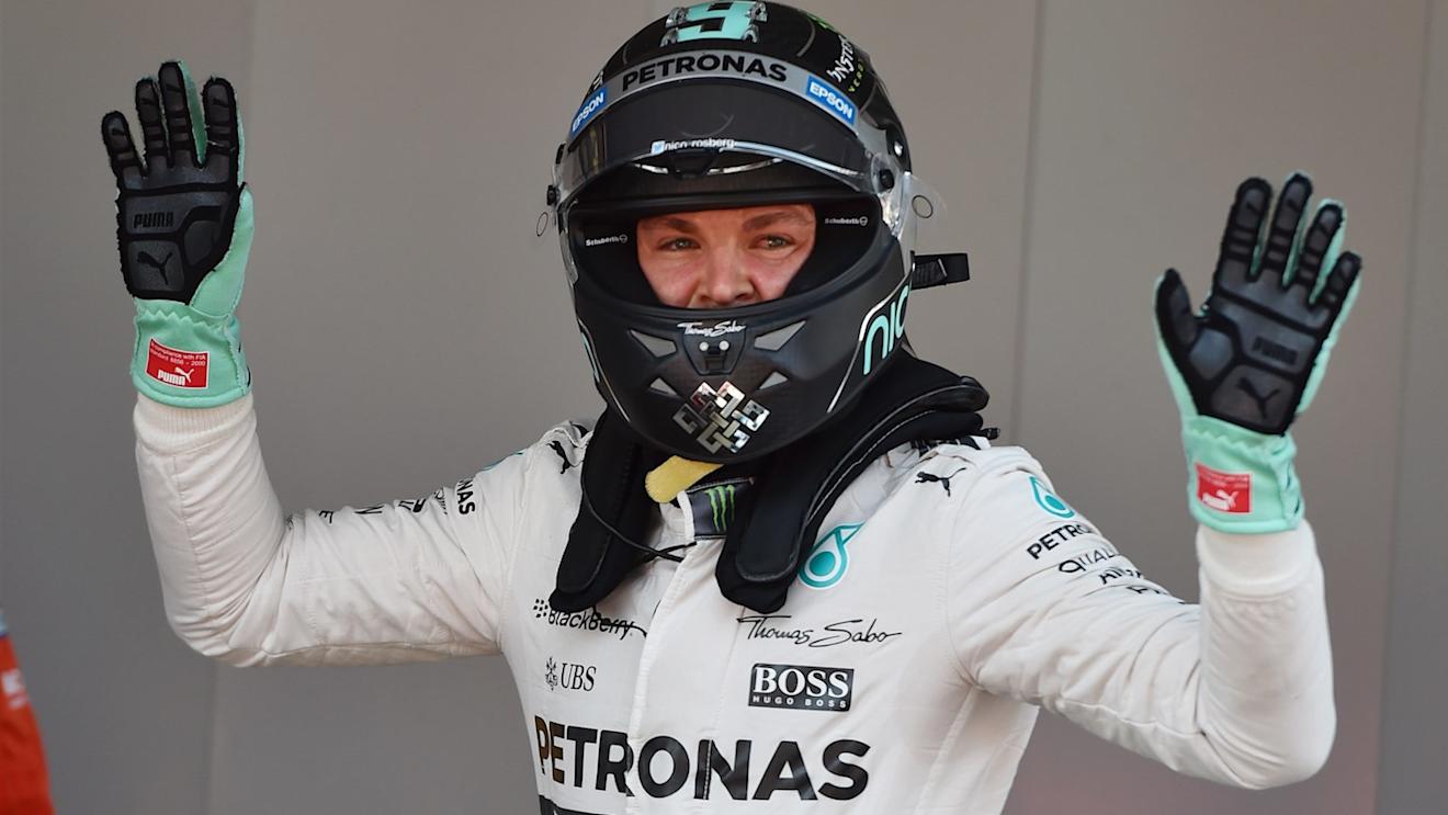 Nico Rosberg (GER) Mercedes AMG F1 celebrates pole position in Parc Ferme at Formula One World Championship, Rd5, Spanish Grand Prix Qualifying, Barcelona, Spain, Saturday 9 May 2015. © Sutton Motorsport Images