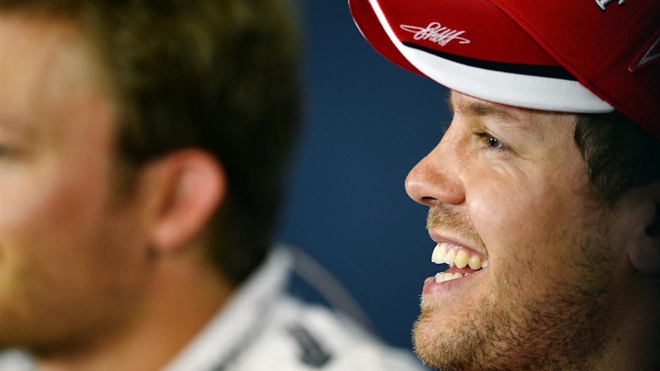 Sebastian Vettel (GER) Ferrari at the Qualifying Press Conference at Formula One World Championship, Rd5, Spanish Grand Prix Qualifying, Barcelona, Spain, Saturday 9 May 2015. © Sutton Motorsport Images
