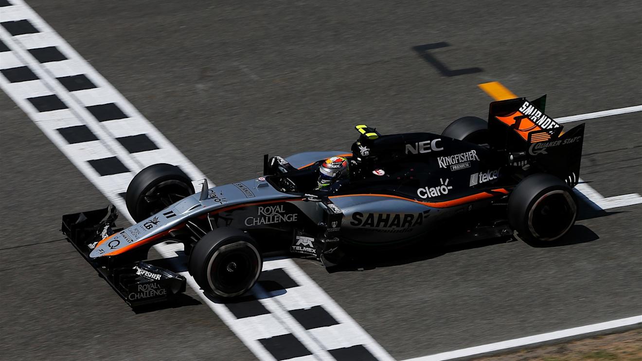 Sergio Perez (MEX) Force India VJM08 at Formula One World Championship, Rd5, Spanish Grand Prix Race, Barcelona, Spain, Sunday 10 May 2015. © Sutton Motorsport Images