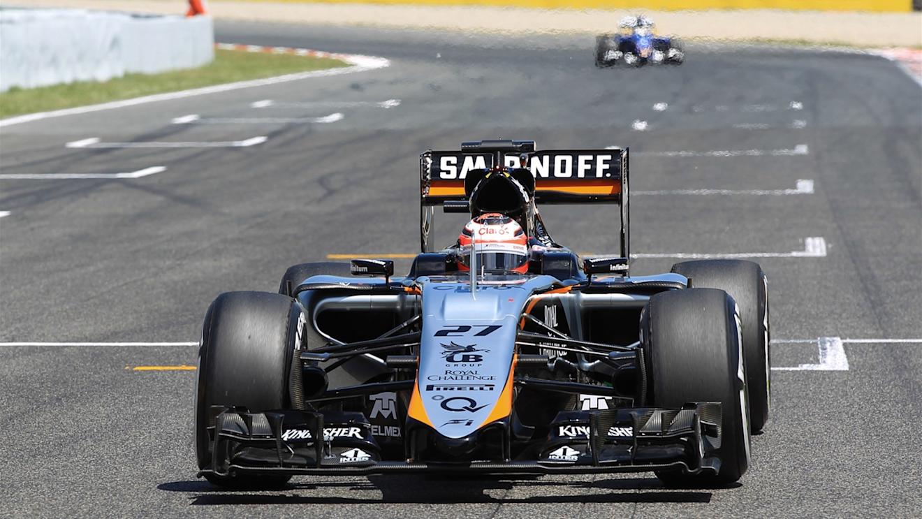 Nico Hulkenberg (GER) Force India VJM08 on the grid at Formula One World Championship, Rd5, Spanish Grand Prix Race, Barcelona, Spain, Sunday 10 May 2015. © Sutton Motorsport Images