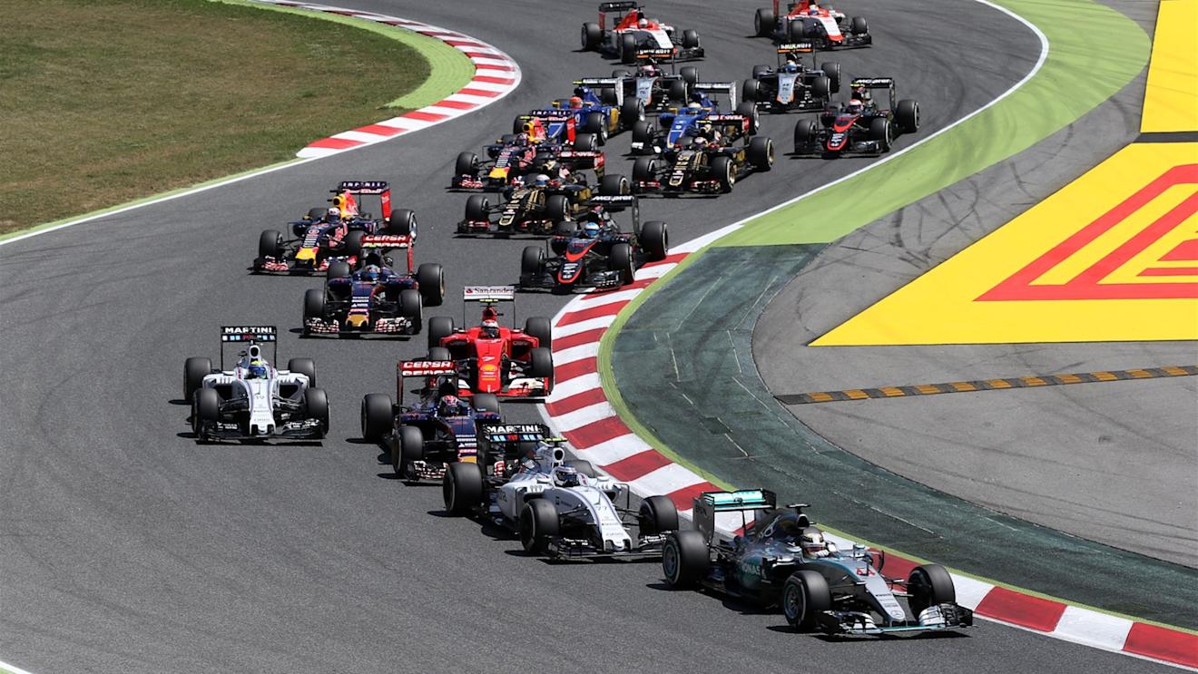 Lewis Hamilton (GBR) Mercedes AMG F1 W06 at the start of the race at Formula One World Championship, Rd5, Spanish Grand Prix Race, Barcelona, Spain, Sunday 10 May 2015. © Sutton Motorsport Images