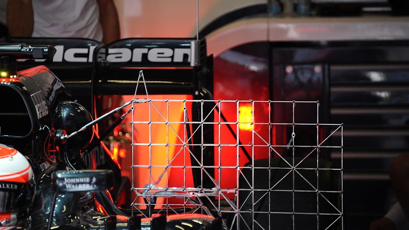 Jenson Button (GBR) McLaren MP4-30 aero sensor at Formula One Testing, Day Two, Barcelona, Spain, 13 May 2015. © Sutton Motorsport Images