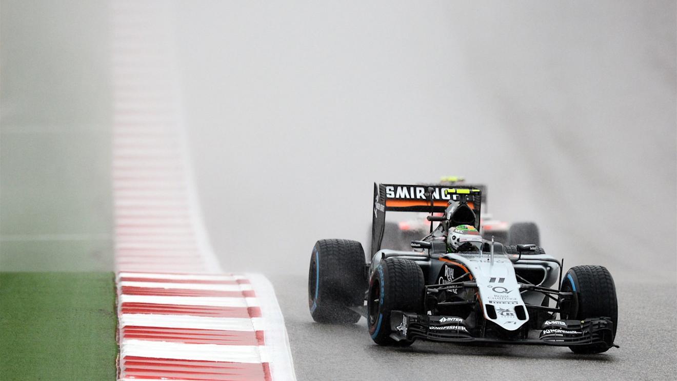 Sergio Perez (MEX) Force India VJM08 at Formula One World Championship, Rd16, United States  Grand Prix, Qualifying, Austin, Texas, USA, Sunday 25 October 2015. © Sutton Motorsport Images