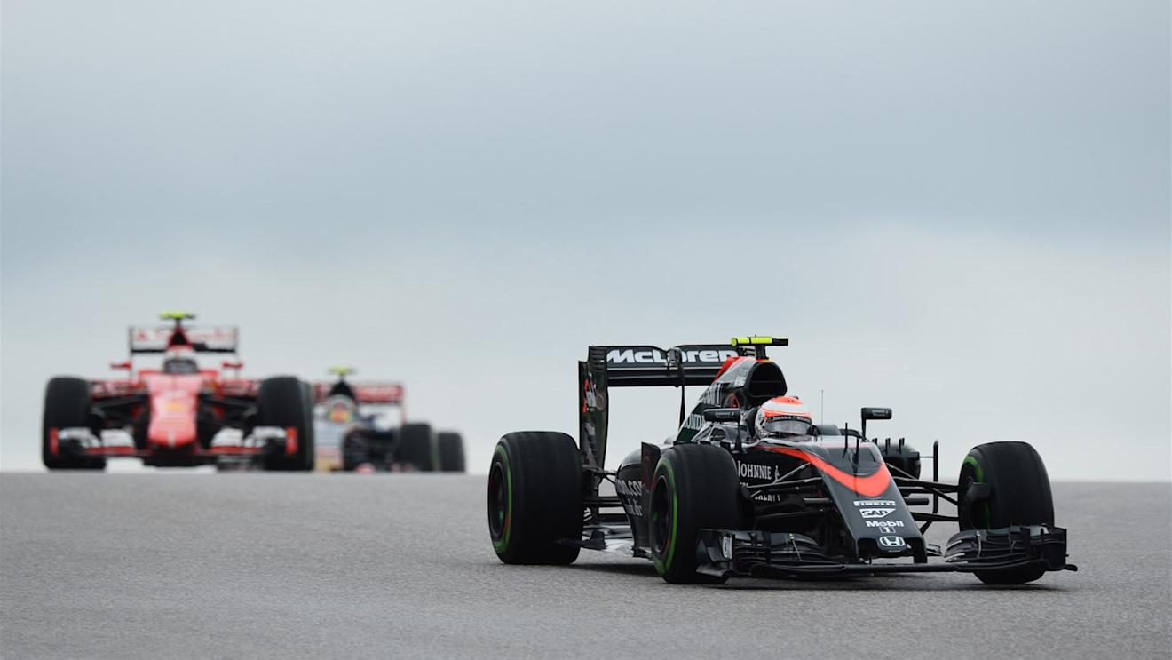 Jenson Button (GBR) McLaren MP4-30 at Formula One World Championship, Rd16, United States  Grand Prix, Race, Austin, Texas, USA, Sunday 25 October 2015. © Sutton Motorsport Images