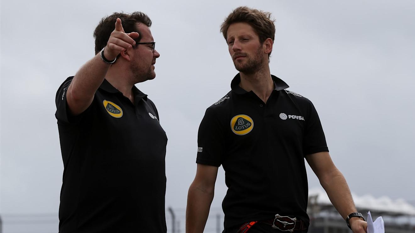 Romain Grosjean (FRA) Lotus F1 walks the track at Formula One World Championship, Rd16, United States  Grand Prix, Preparations, Austin, Texas, USA, Thursday 22 October 2015. © Sutton Motorsport Images