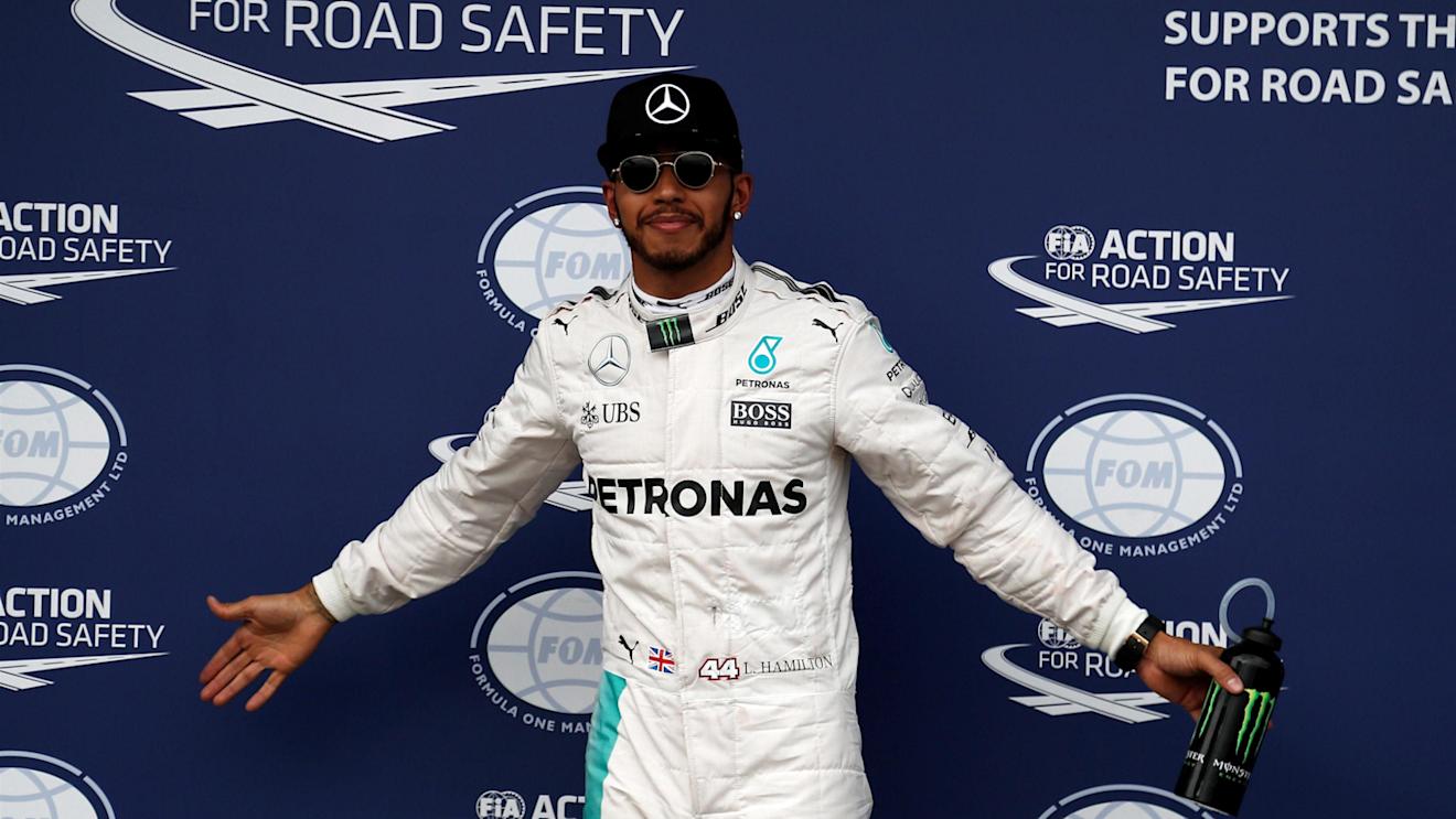 Pole sitter Lewis Hamilton (GBR) Mercedes AMG F1 celebrates in parc ferme at Formula One World Championship, Rd1, Australian Grand Prix, Qualifying, Albert Park, Melbourne, Australia, Saturday 19 March 2016. © Sutton Motorsport Images