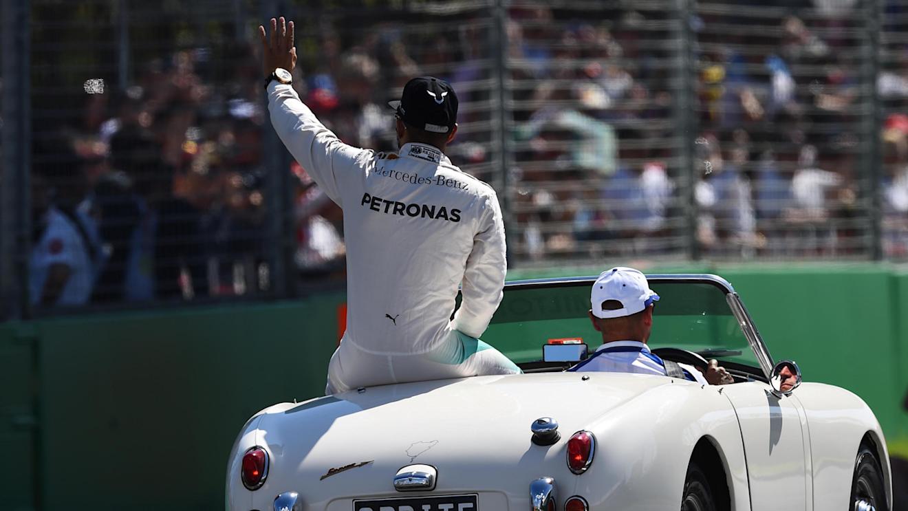 Lewis Hamilton (GBR) Mercedes AMG F1 on the drivers parade at Formula One World Championship, Rd1, Australian Grand Prix, Race, Albert Park, Melbourne, Australia, Sunday 20 March 2016. © Sutton Motorsport Images