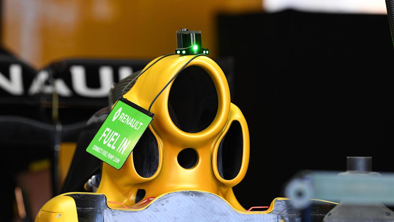 Renault Sport F1 Team RS16 airbox at Formula One World Championship, Rd1, Australian Grand Prix, Preparations, Albert Park, Melbourne, Australia, Thursday 17 March 2016. © Sutton Motorsport Images